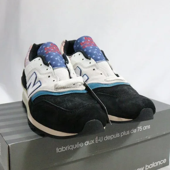 NEW BALANCE 997 Black Beige 'Patchwork' Sneakers Sz 10 Men New In Box - Picture 6 of 13